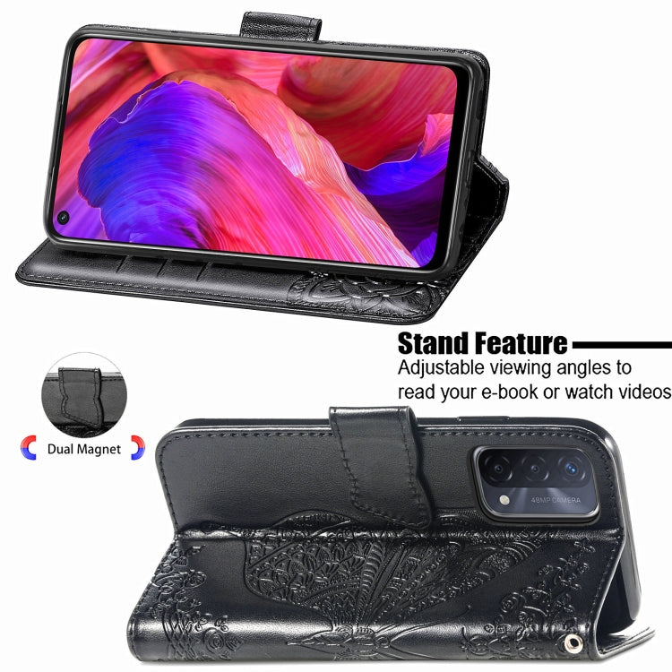Butterfly Love Flower Embossed Horizontal Flip Leather Case with Bracket & Card Slot & Wallet & Lanyard, For OPPO A93, For Google Pixel 5A, For LG Stylo 7 5G