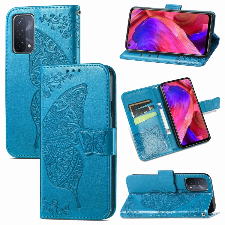 Butterfly Love Flower Embossed Horizontal Flip Leather Case with Bracket & Card Slot & Wallet & Lanyard, For OPPO A93, For Google Pixel 5A, For LG Stylo 7 5G