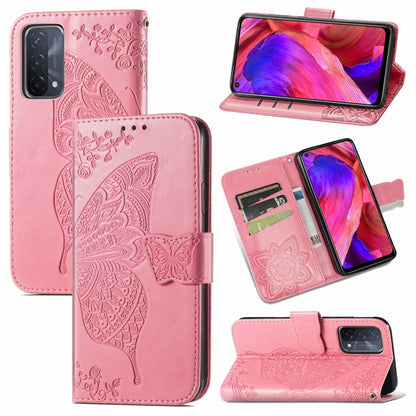 Butterfly Love Flower Embossed Horizontal Flip Leather Case with Bracket & Card Slot & Wallet & Lanyard, For OPPO A93, For Google Pixel 5A, For LG Stylo 7 5G