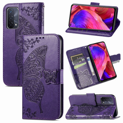 Butterfly Love Flower Embossed Horizontal Flip Leather Case with Bracket & Card Slot & Wallet & Lanyard, For OPPO A93, For Google Pixel 5A, For LG Stylo 7 5G