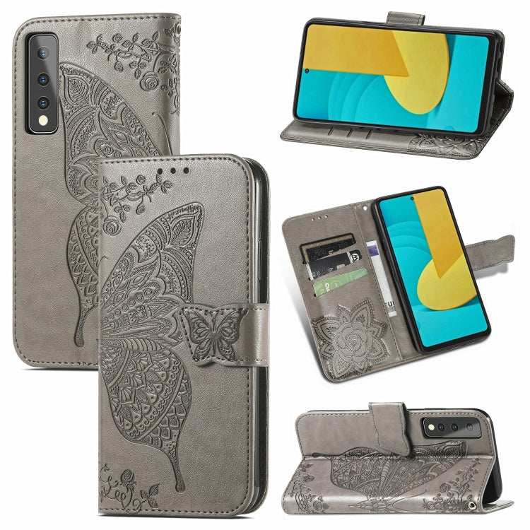 Butterfly Love Flower Embossed Horizontal Flip Leather Case with Bracket & Card Slot & Wallet & Lanyard, For OPPO A93, For Google Pixel 5A, For LG Stylo 7 5G