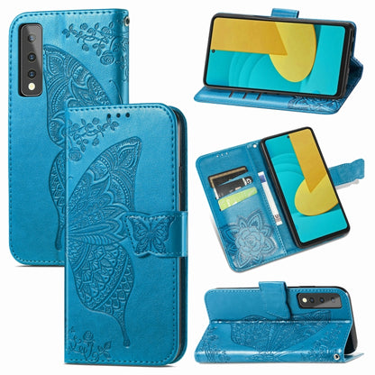 Butterfly Love Flower Embossed Horizontal Flip Leather Case with Bracket & Card Slot & Wallet & Lanyard, For OPPO A93, For Google Pixel 5A, For LG Stylo 7 5G