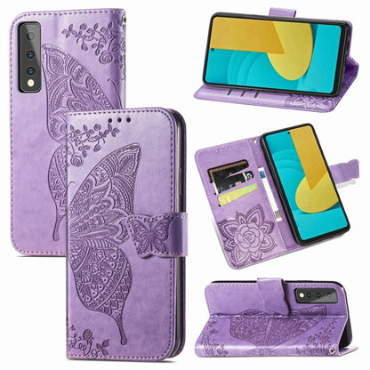 Butterfly Love Flower Embossed Horizontal Flip Leather Case with Bracket & Card Slot & Wallet & Lanyard, For OPPO A93, For Google Pixel 5A, For LG Stylo 7 5G