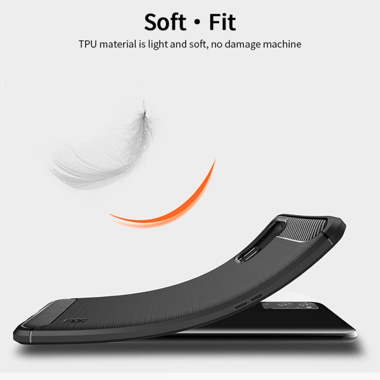 For OnePlus 9 Pro MOFI Gentleness Series Brushed Texture Carbon Fiber Soft TPU Case, For OnePlus 9 Pro