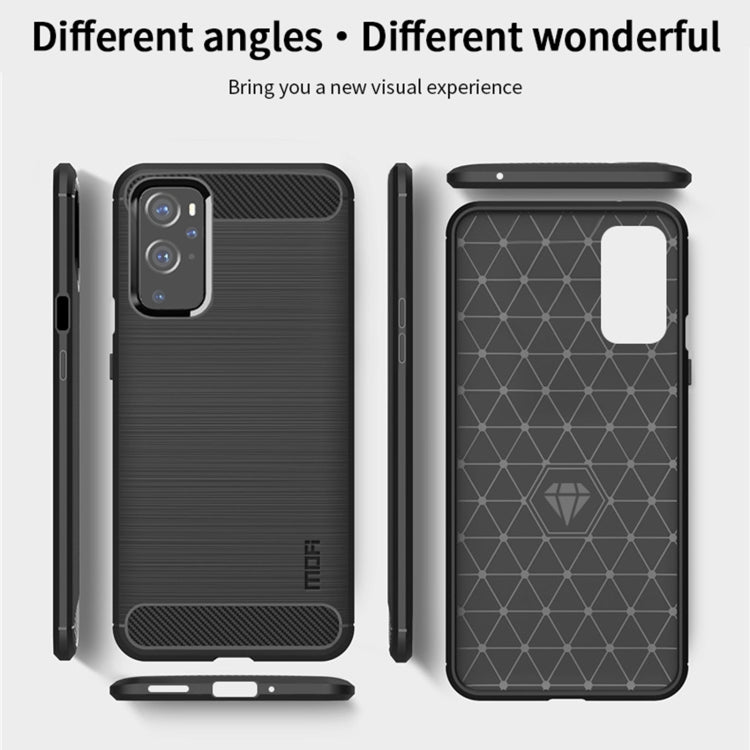 For OnePlus 9 Pro MOFI Gentleness Series Brushed Texture Carbon Fiber Soft TPU Case, For OnePlus 9 Pro