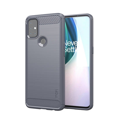 For OnePlus Nord N10 5G MOFI Gentleness Series Brushed Texture Carbon Fiber Soft TPU Case, For OnePlus Nord N10 5G