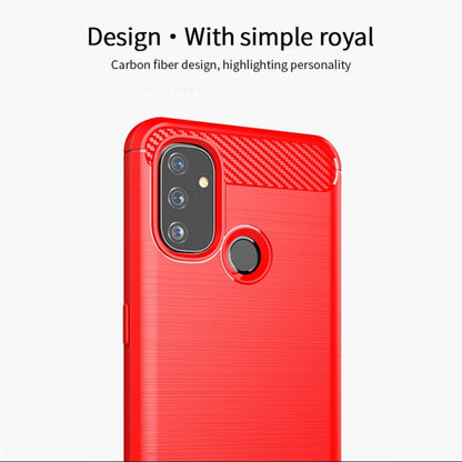 For OnePlus Nord N100 MOFI Gentleness Series Brushed Texture Carbon Fiber Soft TPU Case, For OnePlus Nord N100