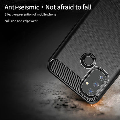 For OnePlus Nord N100 MOFI Gentleness Series Brushed Texture Carbon Fiber Soft TPU Case, For OnePlus Nord N100