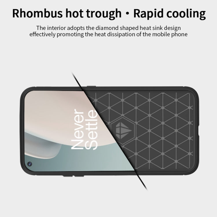 For OnePlus Nord N100 MOFI Gentleness Series Brushed Texture Carbon Fiber Soft TPU Case, For OnePlus Nord N100