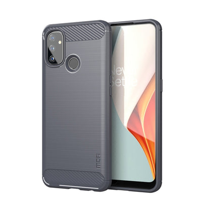 For OnePlus Nord N100 MOFI Gentleness Series Brushed Texture Carbon Fiber Soft TPU Case, For OnePlus Nord N100