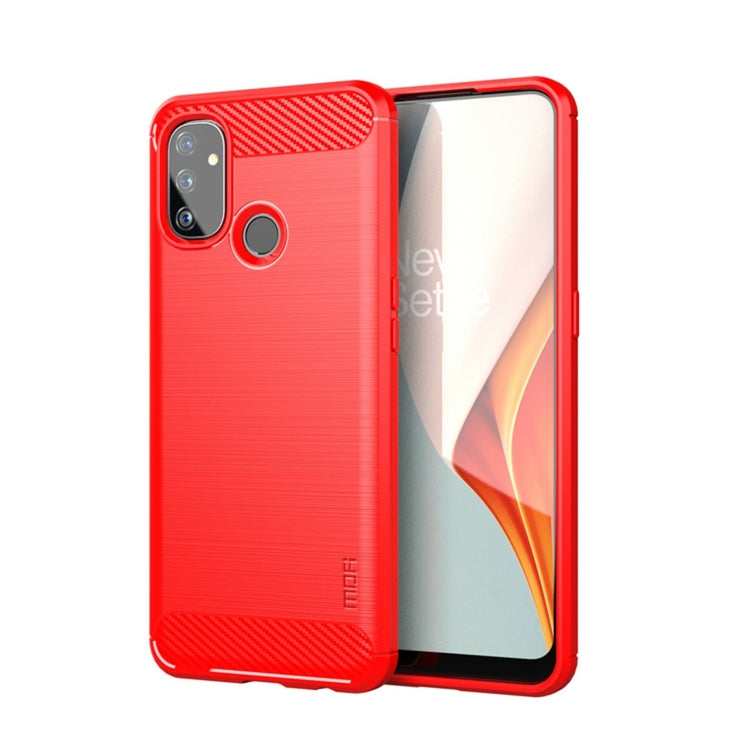 For OnePlus Nord N100 MOFI Gentleness Series Brushed Texture Carbon Fiber Soft TPU Case, For OnePlus Nord N100