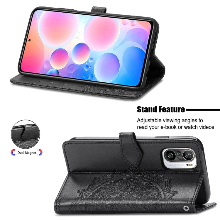 Halfway Mandala Embossing Pattern Horizontal Flip Leather Case with Holder & Card Slots & Wallet & Lanyard, For Xiaomi Redmi Note 10 Pro, For Xiaomi Redmi Note 10 5G, For Xiaomi Redmi K40 / K40 Pro / K40 Pro+, For OPPO Find X3 Pro