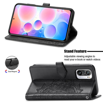Halfway Mandala Embossing Pattern Horizontal Flip Leather Case with Holder & Card Slots & Wallet & Lanyard, For Xiaomi Redmi Note 10 Pro, For Xiaomi Redmi Note 10 5G, For Xiaomi Redmi K40 / K40 Pro / K40 Pro+, For OPPO Find X3 Pro