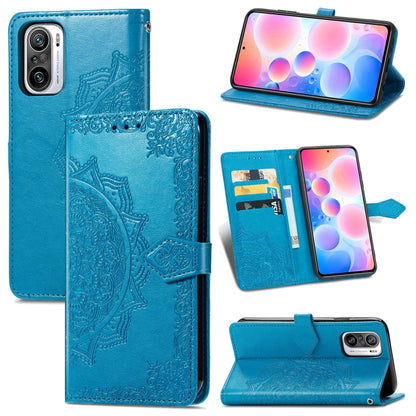 Halfway Mandala Embossing Pattern Horizontal Flip Leather Case with Holder & Card Slots & Wallet & Lanyard, For Xiaomi Redmi Note 10 Pro, For Xiaomi Redmi Note 10 5G, For Xiaomi Redmi K40 / K40 Pro / K40 Pro+, For OPPO Find X3 Pro