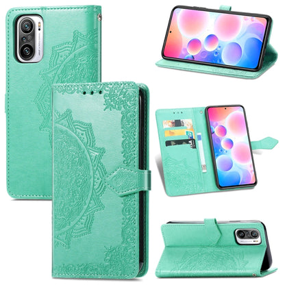Halfway Mandala Embossing Pattern Horizontal Flip Leather Case with Holder & Card Slots & Wallet & Lanyard, For Xiaomi Redmi Note 10 Pro, For Xiaomi Redmi Note 10 5G, For Xiaomi Redmi K40 / K40 Pro / K40 Pro+, For OPPO Find X3 Pro