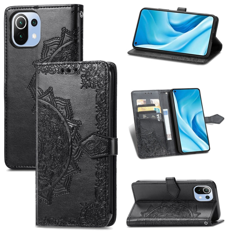 Halfway Mandala Embossing Pattern Horizontal Flip Leather Case with Holder & Card Slots & Wallet & Lanyard, For Huawei  P50, For Xiaomi 11 Lite, For Motorola Edge S, For OnePlus 9 Pro
