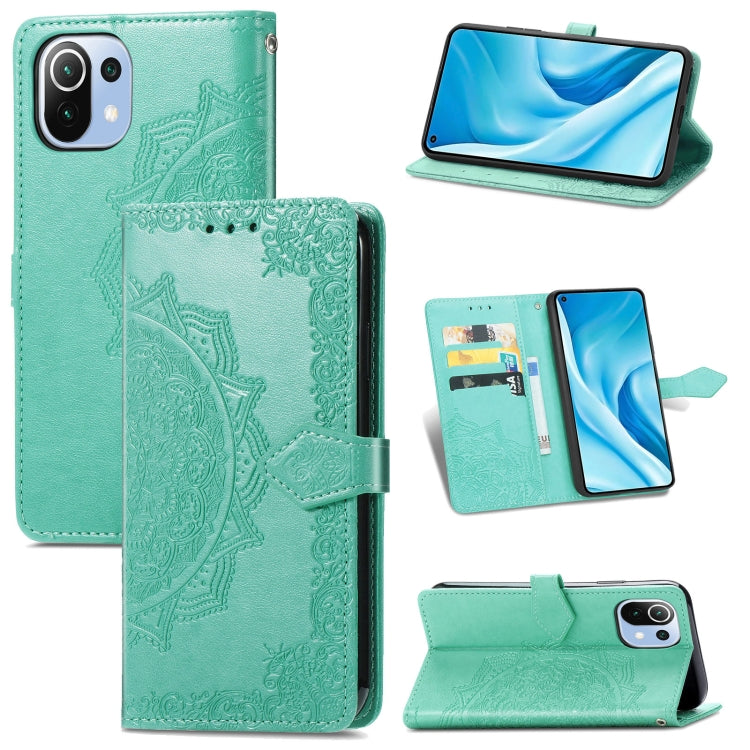 Halfway Mandala Embossing Pattern Horizontal Flip Leather Case with Holder & Card Slots & Wallet & Lanyard, For Huawei  P50, For Xiaomi 11 Lite, For Motorola Edge S, For OnePlus 9 Pro