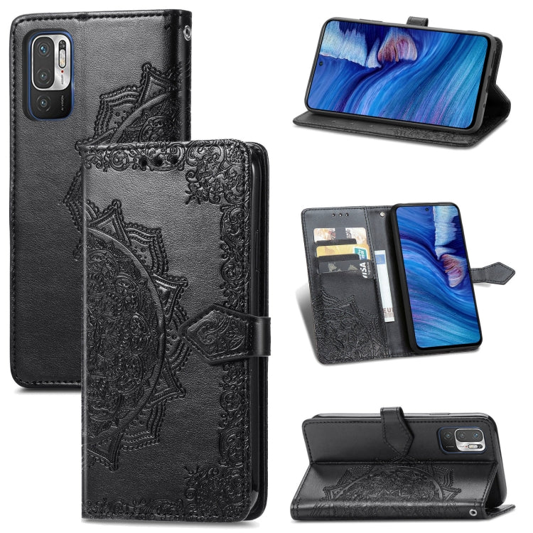Halfway Mandala Embossing Pattern Horizontal Flip Leather Case with Holder & Card Slots & Wallet & Lanyard, For Xiaomi Redmi Note 10 Pro, For Xiaomi Redmi Note 10 5G, For Xiaomi Redmi K40 / K40 Pro / K40 Pro+, For OPPO Find X3 Pro