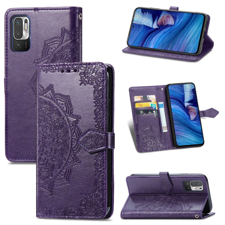Halfway Mandala Embossing Pattern Horizontal Flip Leather Case with Holder & Card Slots & Wallet & Lanyard, For Xiaomi Redmi Note 10 Pro, For Xiaomi Redmi Note 10 5G, For Xiaomi Redmi K40 / K40 Pro / K40 Pro+, For OPPO Find X3 Pro