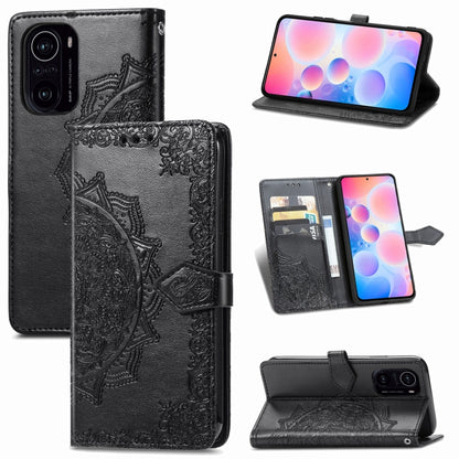 Halfway Mandala Embossing Pattern Horizontal Flip Leather Case with Holder & Card Slots & Wallet & Lanyard, For Xiaomi Redmi Note 10 Pro, For Xiaomi Redmi Note 10 5G, For Xiaomi Redmi K40 / K40 Pro / K40 Pro+, For OPPO Find X3 Pro
