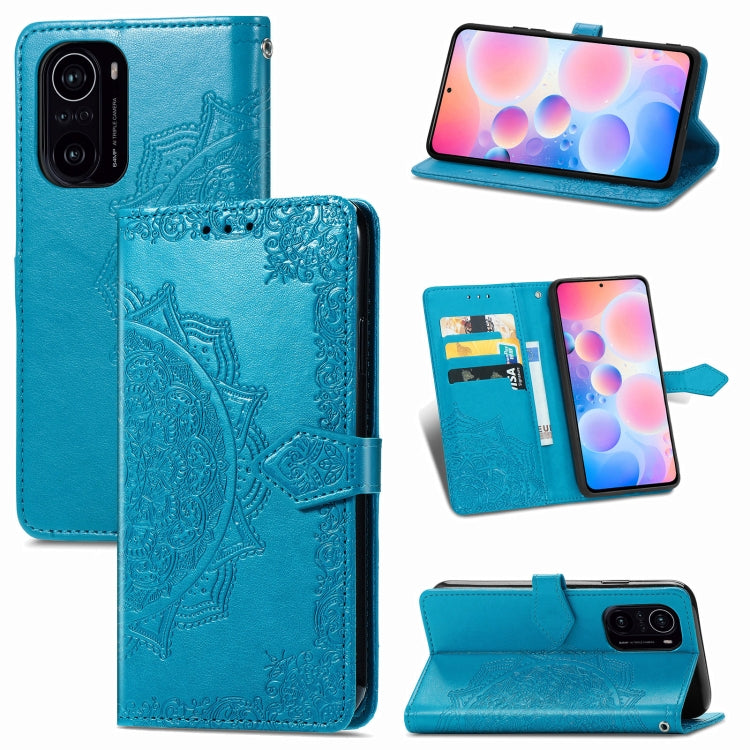 Halfway Mandala Embossing Pattern Horizontal Flip Leather Case with Holder & Card Slots & Wallet & Lanyard, For Xiaomi Redmi Note 10 Pro, For Xiaomi Redmi Note 10 5G, For Xiaomi Redmi K40 / K40 Pro / K40 Pro+, For OPPO Find X3 Pro