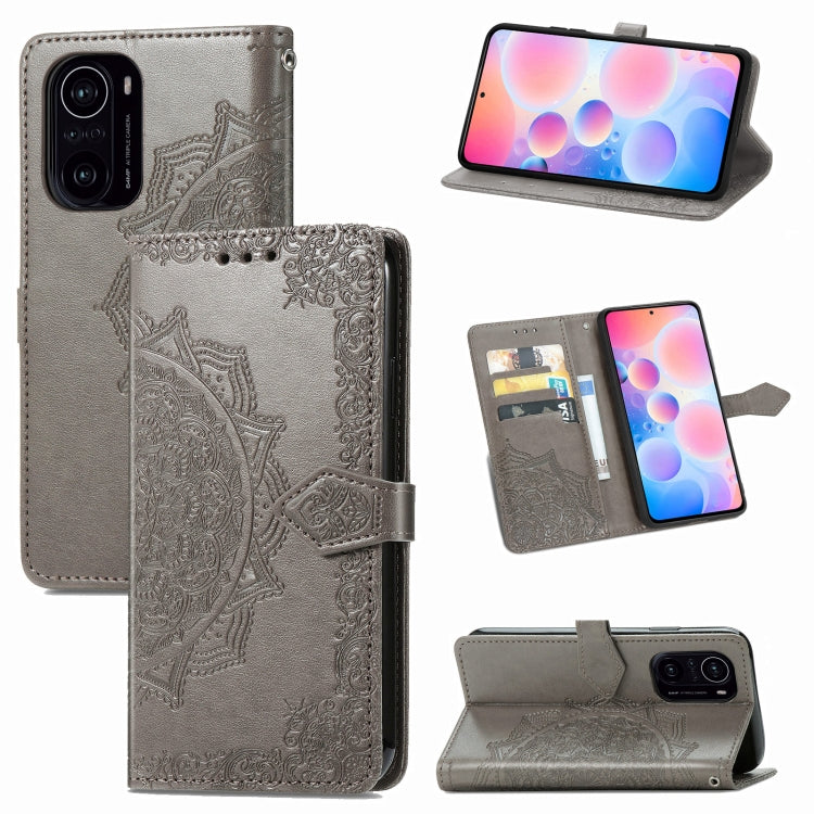 Halfway Mandala Embossing Pattern Horizontal Flip Leather Case with Holder & Card Slots & Wallet & Lanyard, For Xiaomi Redmi Note 10 Pro, For Xiaomi Redmi Note 10 5G, For Xiaomi Redmi K40 / K40 Pro / K40 Pro+, For OPPO Find X3 Pro