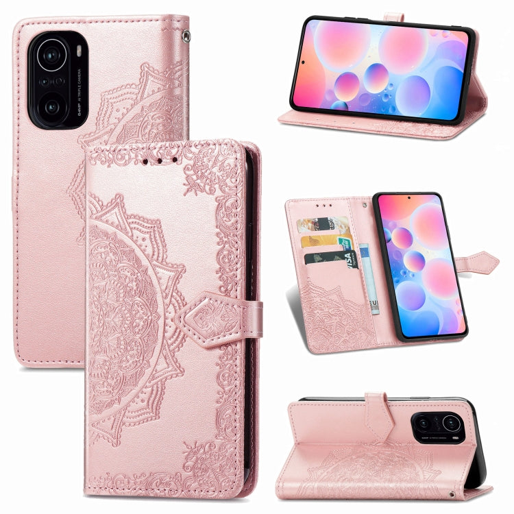 Halfway Mandala Embossing Pattern Horizontal Flip Leather Case with Holder & Card Slots & Wallet & Lanyard, For Xiaomi Redmi Note 10 Pro, For Xiaomi Redmi Note 10 5G, For Xiaomi Redmi K40 / K40 Pro / K40 Pro+, For OPPO Find X3 Pro