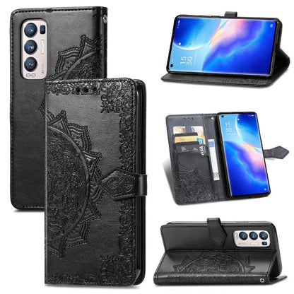 Halfway Mandala Embossing Pattern Horizontal Flip Leather Case with Holder & Card Slots & Wallet & Lanyard, For OPPO Reno5 Pro+, For vivo X60 Pro+, For vivo X60 Pro, For Huawei  P50 Pro