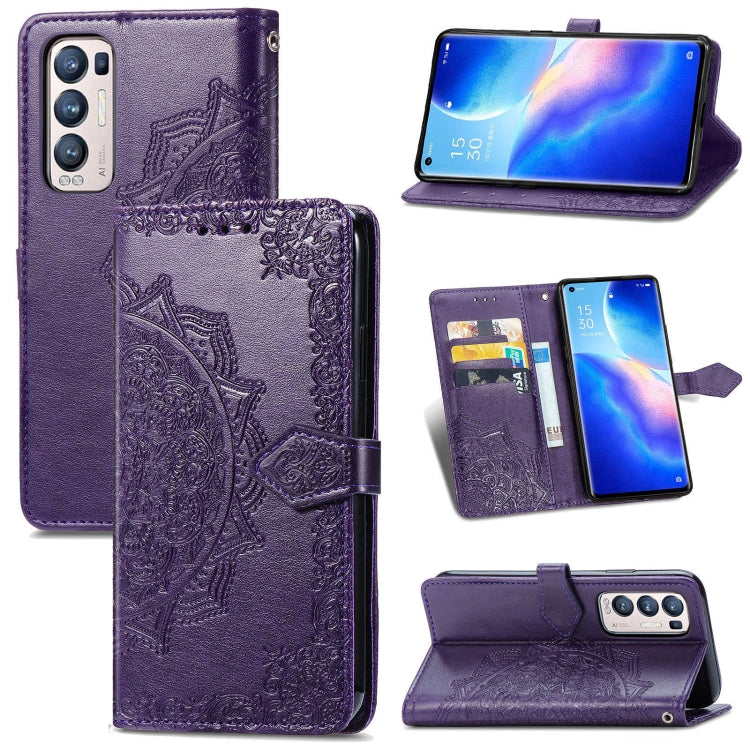 Halfway Mandala Embossing Pattern Horizontal Flip Leather Case with Holder & Card Slots & Wallet & Lanyard, For OPPO Reno5 Pro+, For vivo X60 Pro+, For vivo X60 Pro, For Huawei  P50 Pro