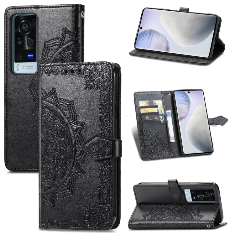 Halfway Mandala Embossing Pattern Horizontal Flip Leather Case with Holder & Card Slots & Wallet & Lanyard, For OPPO Reno5 Pro+, For vivo X60 Pro+, For vivo X60 Pro, For Huawei  P50 Pro
