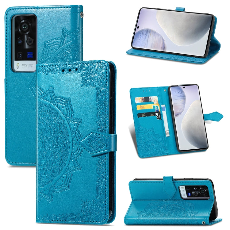 Halfway Mandala Embossing Pattern Horizontal Flip Leather Case with Holder & Card Slots & Wallet & Lanyard, For OPPO Reno5 Pro+, For vivo X60 Pro+, For vivo X60 Pro, For Huawei  P50 Pro