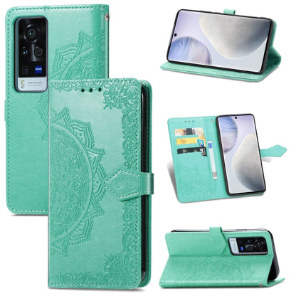 Halfway Mandala Embossing Pattern Horizontal Flip Leather Case with Holder & Card Slots & Wallet & Lanyard, For OPPO Reno5 Pro+, For vivo X60 Pro+, For vivo X60 Pro, For Huawei  P50 Pro