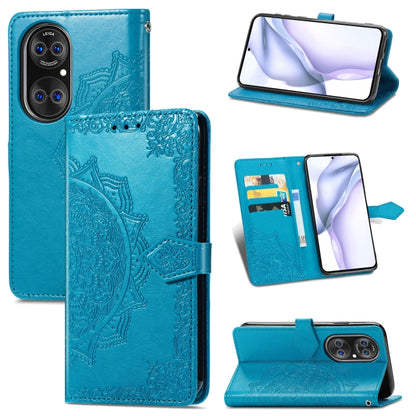 Halfway Mandala Embossing Pattern Horizontal Flip Leather Case with Holder & Card Slots & Wallet & Lanyard, For OPPO Reno5 Pro+, For vivo X60 Pro+, For vivo X60 Pro, For Huawei  P50 Pro