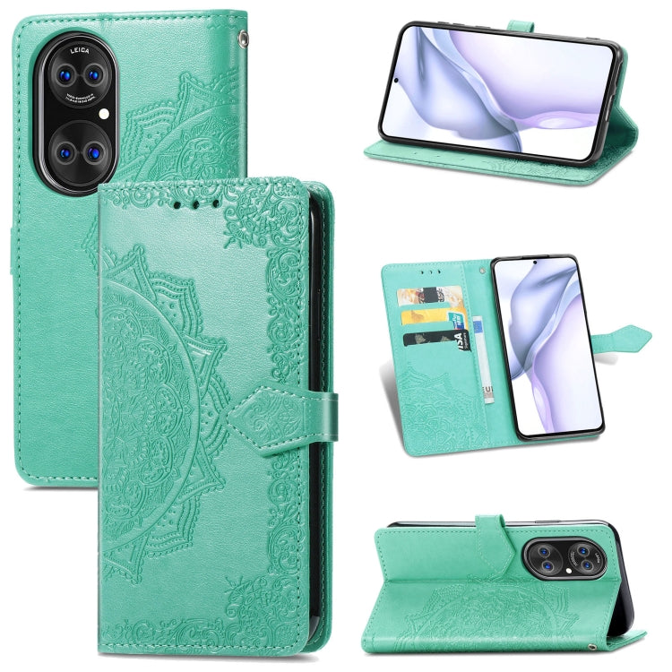 Halfway Mandala Embossing Pattern Horizontal Flip Leather Case with Holder & Card Slots & Wallet & Lanyard, For OPPO Reno5 Pro+, For vivo X60 Pro+, For vivo X60 Pro, For Huawei  P50 Pro