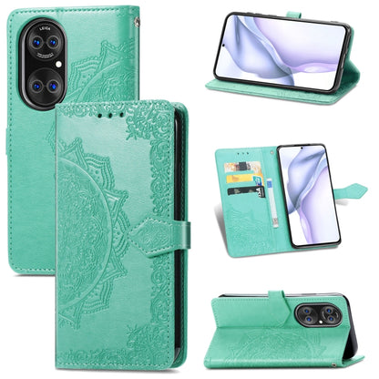 Halfway Mandala Embossing Pattern Horizontal Flip Leather Case with Holder & Card Slots & Wallet & Lanyard, For OPPO Reno5 Pro+, For vivo X60 Pro+, For vivo X60 Pro, For Huawei  P50 Pro