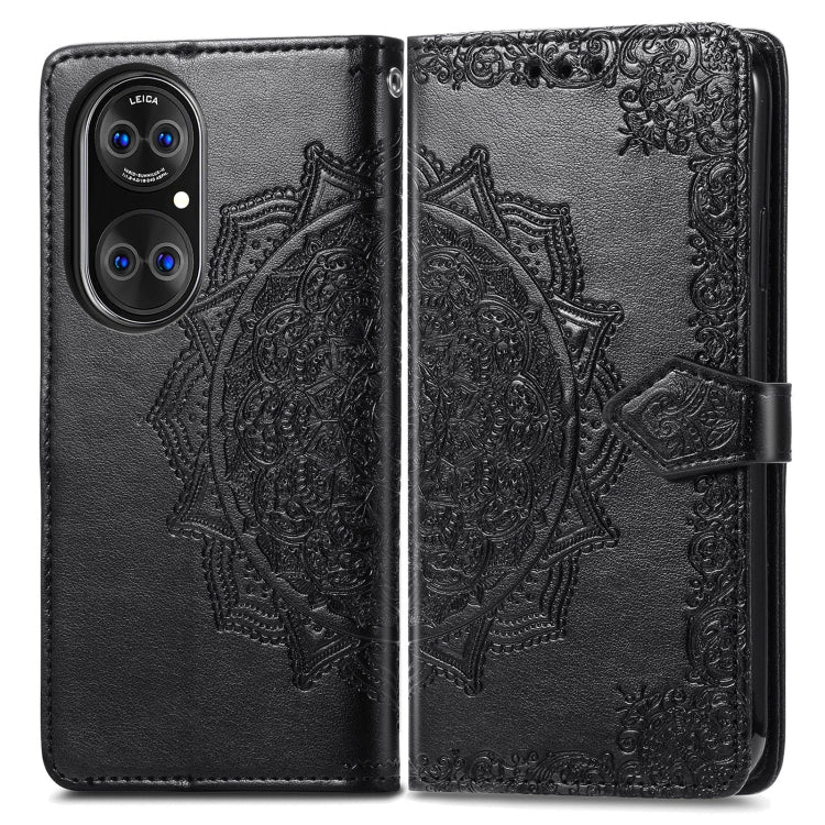 Halfway Mandala Embossing Pattern Horizontal Flip Leather Case with Holder & Card Slots & Wallet & Lanyard, For Huawei  P50, For Xiaomi 11 Lite, For Motorola Edge S, For OnePlus 9 Pro