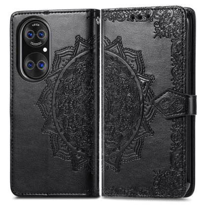 Halfway Mandala Embossing Pattern Horizontal Flip Leather Case with Holder & Card Slots & Wallet & Lanyard, For Huawei  P50, For Xiaomi 11 Lite, For Motorola Edge S, For OnePlus 9 Pro
