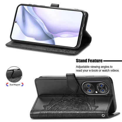 Halfway Mandala Embossing Pattern Horizontal Flip Leather Case with Holder & Card Slots & Wallet & Lanyard, For Huawei  P50, For Xiaomi 11 Lite, For Motorola Edge S, For OnePlus 9 Pro