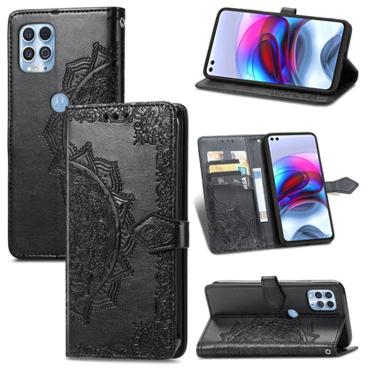 Halfway Mandala Embossing Pattern Horizontal Flip Leather Case with Holder & Card Slots & Wallet & Lanyard, For Huawei  P50, For Xiaomi 11 Lite, For Motorola Edge S, For OnePlus 9 Pro