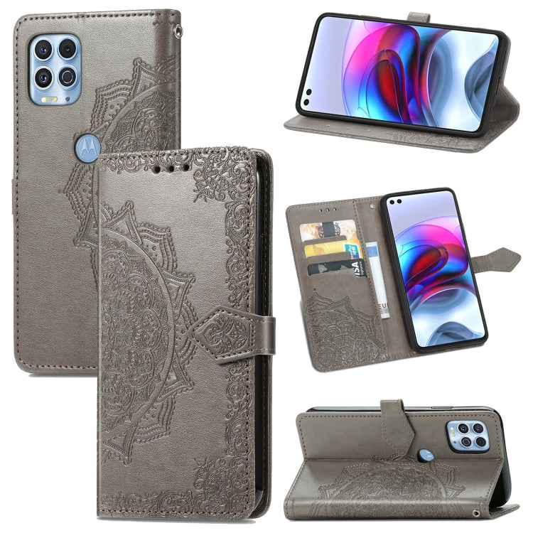 Halfway Mandala Embossing Pattern Horizontal Flip Leather Case with Holder & Card Slots & Wallet & Lanyard, For Huawei  P50, For Xiaomi 11 Lite, For Motorola Edge S, For OnePlus 9 Pro