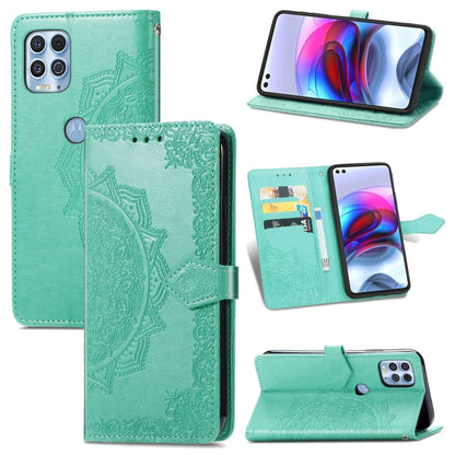 Halfway Mandala Embossing Pattern Horizontal Flip Leather Case with Holder & Card Slots & Wallet & Lanyard, For Huawei  P50, For Xiaomi 11 Lite, For Motorola Edge S, For OnePlus 9 Pro