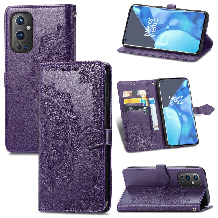 Halfway Mandala Embossing Pattern Horizontal Flip Leather Case with Holder & Card Slots & Wallet & Lanyard, For Huawei  P50, For Xiaomi 11 Lite, For Motorola Edge S, For OnePlus 9 Pro