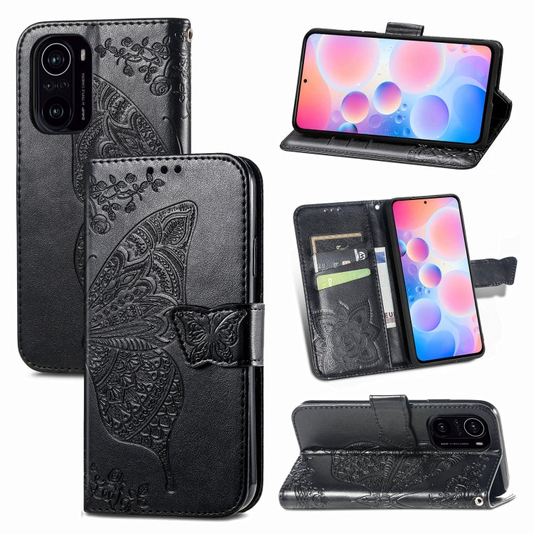 Butterfly Love Flowers Embossed Horizontal Flip Leather Case with Holder & Card Slots & Wallet & Lanyard, For Xiaomi Redmi K40 /K40 Pro /K40 Pro+, For Xiaomi Redmi Note10 5G, For Xiaomi Mi 10S