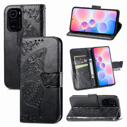 Butterfly Love Flowers Embossed Horizontal Flip Leather Case with Holder & Card Slots & Wallet & Lanyard, For Xiaomi Redmi K40 /K40 Pro /K40 Pro+, For Xiaomi Redmi Note10 5G, For Xiaomi Mi 10S
