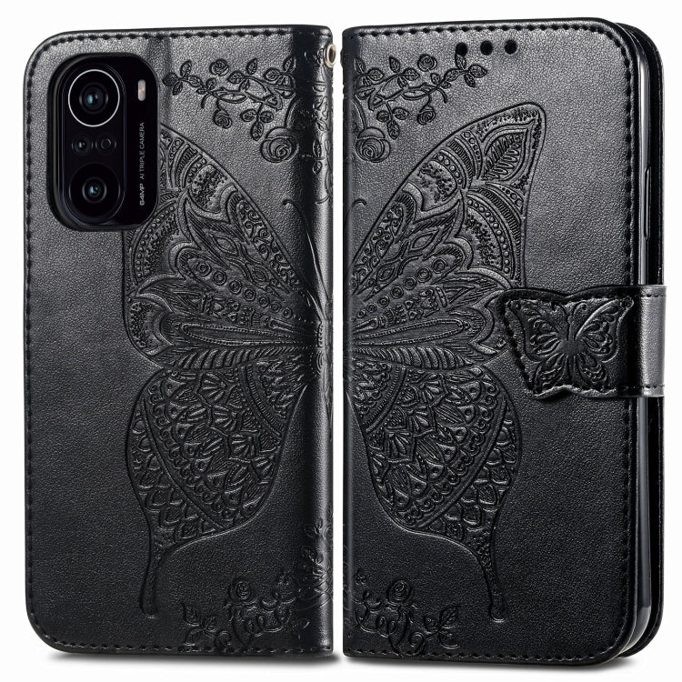 Butterfly Love Flowers Embossed Horizontal Flip Leather Case with Holder & Card Slots & Wallet & Lanyard, For Xiaomi Redmi K40 /K40 Pro /K40 Pro+, For Xiaomi Redmi Note10 5G, For Xiaomi Mi 10S