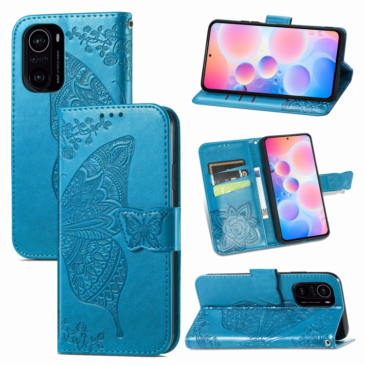Butterfly Love Flowers Embossed Horizontal Flip Leather Case with Holder & Card Slots & Wallet & Lanyard, For Xiaomi Redmi K40 /K40 Pro /K40 Pro+, For Xiaomi Redmi Note10 5G, For Xiaomi Mi 10S