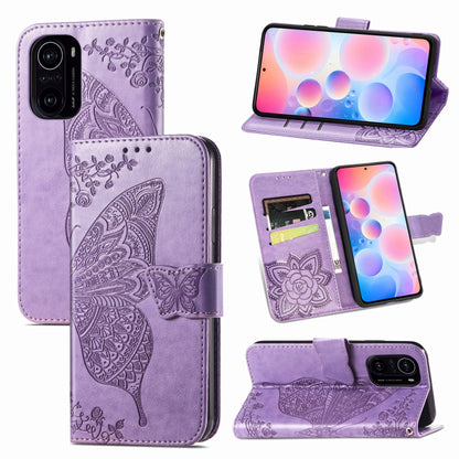 Butterfly Love Flowers Embossed Horizontal Flip Leather Case with Holder & Card Slots & Wallet & Lanyard, For Xiaomi Redmi K40 /K40 Pro /K40 Pro+, For Xiaomi Redmi Note10 5G, For Xiaomi Mi 10S