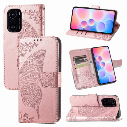 Butterfly Love Flowers Embossed Horizontal Flip Leather Case with Holder & Card Slots & Wallet & Lanyard, For Xiaomi Redmi K40 /K40 Pro /K40 Pro+, For Xiaomi Redmi Note10 5G, For Xiaomi Mi 10S