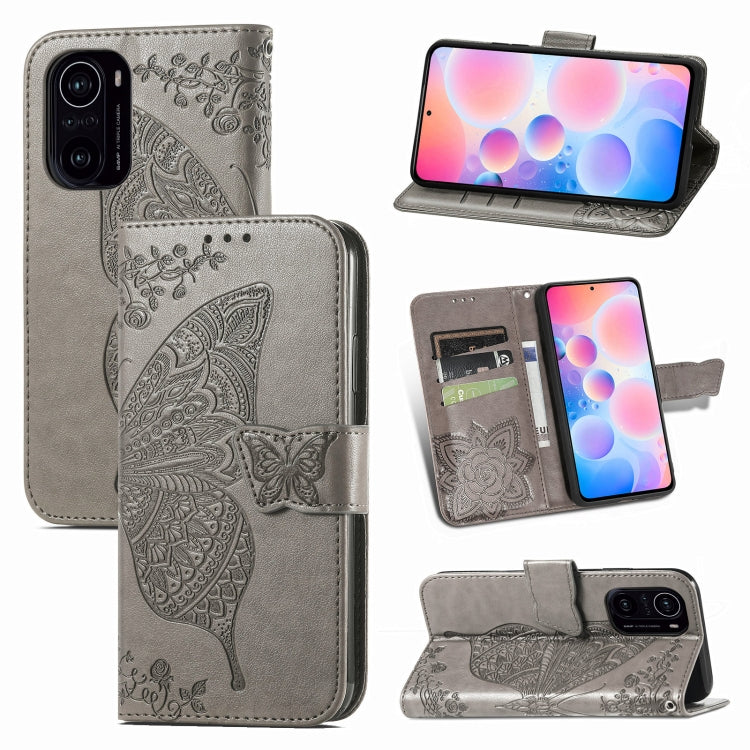 Butterfly Love Flowers Embossed Horizontal Flip Leather Case with Holder & Card Slots & Wallet & Lanyard, For Xiaomi Redmi K40 /K40 Pro /K40 Pro+, For Xiaomi Redmi Note10 5G, For Xiaomi Mi 10S