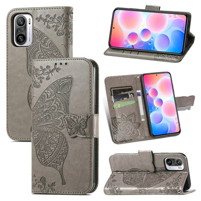 Butterfly Love Flowers Embossed Horizontal Flip Leather Case with Holder & Card Slots & Wallet & Lanyard, For Xiaomi Redmi K40 /K40 Pro /K40 Pro+, For Xiaomi Redmi Note10 5G, For Xiaomi Mi 10S